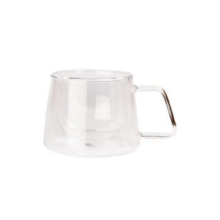 Doppelwandiges Cappuccino-Glas mit Henkel CHiATO, 210 ml
