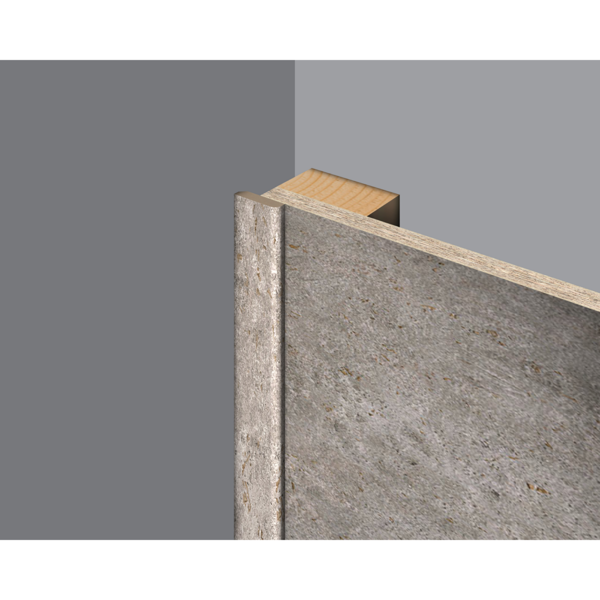 EGGER Abdeckleiste 'DecoWall AL003' Rovigo Beton 2400 x 6 x 25mm
