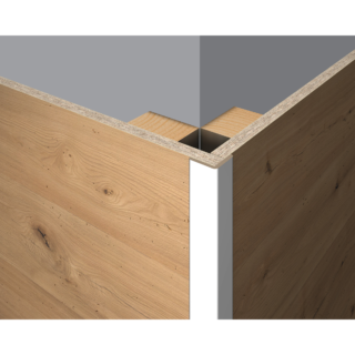EGGER Faltleiste 'DecoWall FL201' weiß 2400 x 22 x 22mm