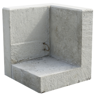 EHL L-Stein Ecke Beton grau 30 x 50 x 55 cm