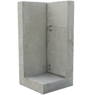 EHL L-Stein Ecke Beton grau 50 x 50 x 105 cm