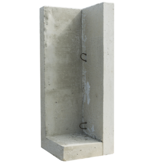 EHL L-Stein Ecke Beton grau 50 x 50 x 155 cm