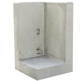EHL L-Stein Ecke Beton grau 50 x 50 x 80 cm