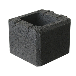 EHL Mauerstein 'Planomur' anthrazit 25 x 25 x 20 cm