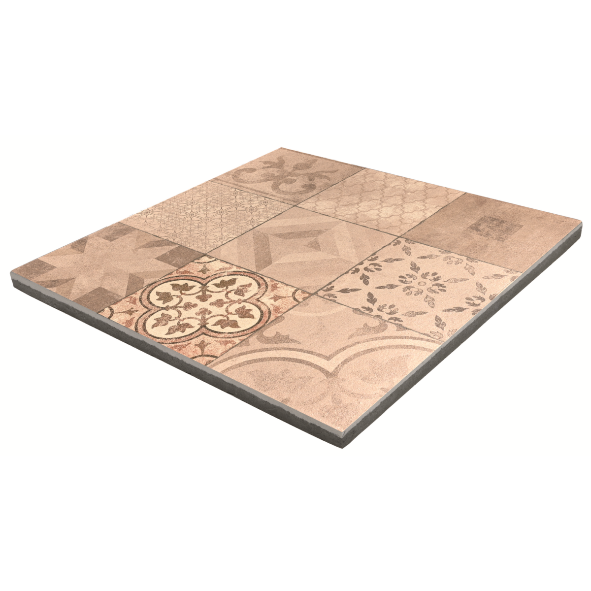 EHL Terrassenplatte 'Mosaik' braun/beige 60 x 60 x 4 cm