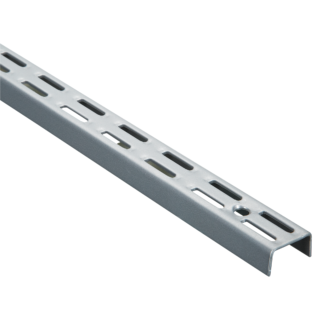 Element System Twin-Wandschiene, silbern, 140 cm