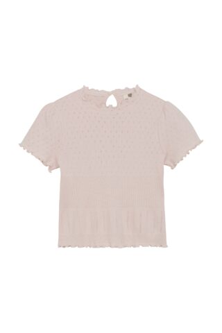 EN FANT Rundhalsshirt "Rundhalsshirt ENT-shirt SS Pointelle"