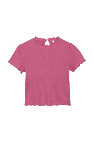 EN FANT Rundhalsshirt "Rundhalsshirt ENT-shirt SS Pointelle"