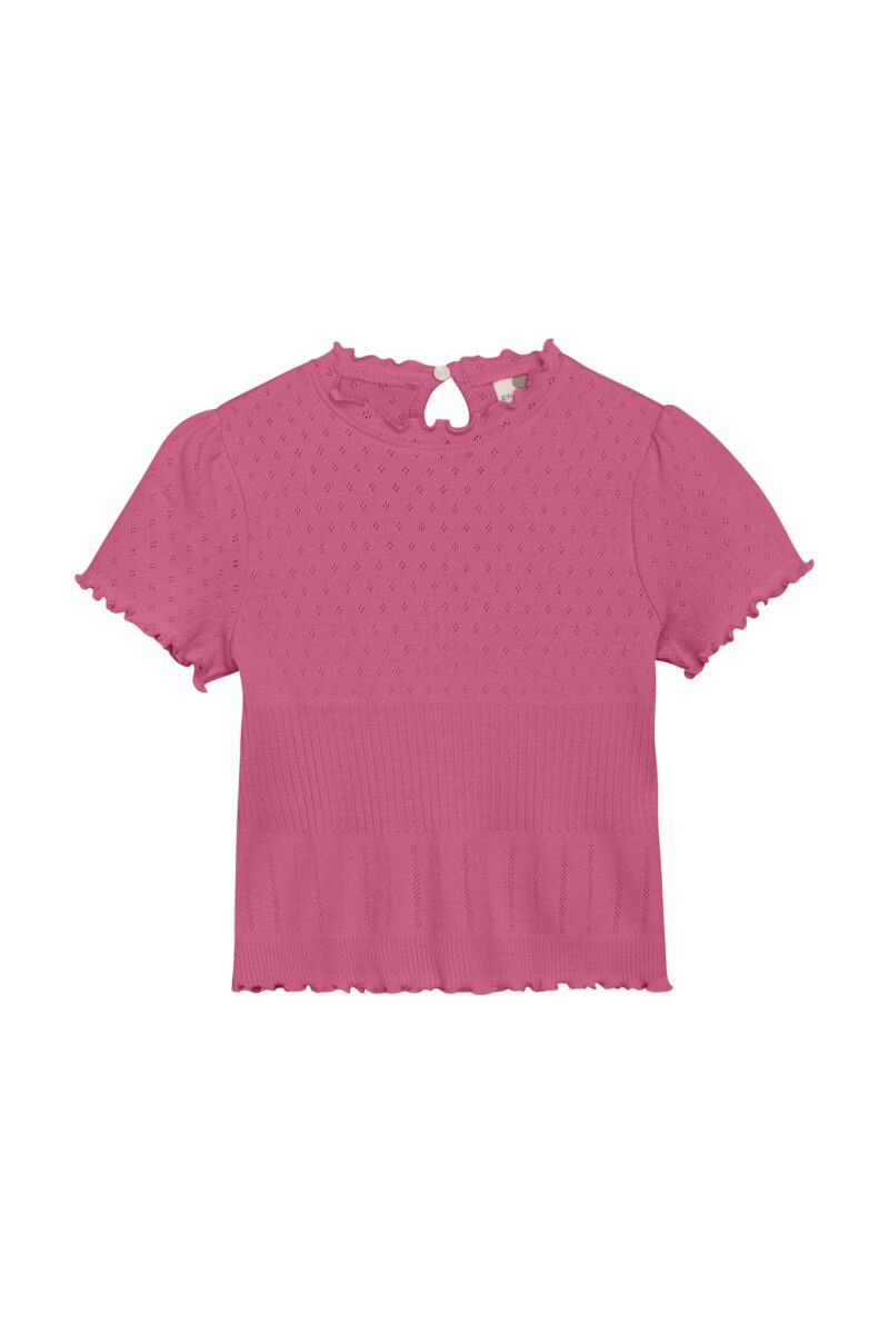 EN FANT Rundhalsshirt "Rundhalsshirt ENT-shirt SS Pointelle"