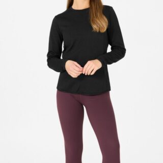 Endurance Leah Waffle Melange Loose Fit Tee Damen Schwarz Gr. 40 - Sportshirt für Komfort & Stil