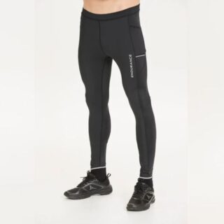 Endurance Windblock Tights für Herren in Größe L – Lange Laufhose für kaltes Wetter, schwarz