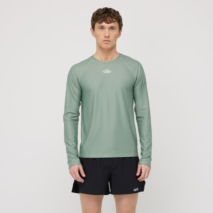 EYDA Noah Baselayer Long Sleeve Running Tee Gr. L Grün Herren