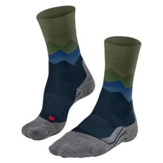 FALKE® TK Explore Socken Herren Gr. 42-43 - Grün/Blau, ideal für Outdoor-Aktivitäten