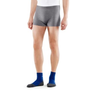 FALKE® Wool-Tech Light Boxer M – Graue Funktionsunterwäsche für Laufen und aktive Bewegung, atmungsaktiv & komfortabel