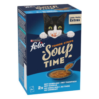Felix Soup Time Tender Strips 6 x 48 g - Geschmacksvielfalt vom Land