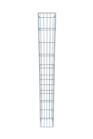 Gabionensäule eckig feuerverzinkt, 27,3 cm x 27,3 cm, 200 cm Höhe, MW 5 cm x 20 cm, 8/6 mm Draht