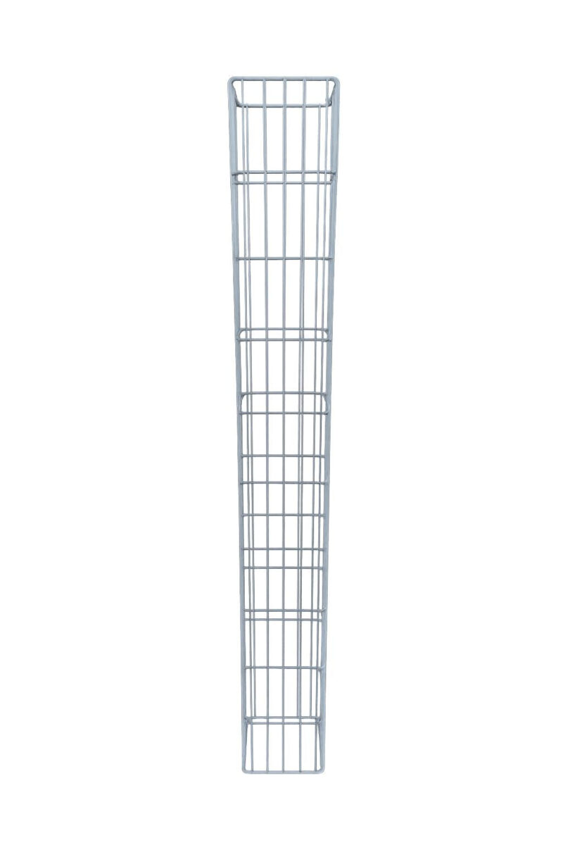 Gabionensäule eckig feuerverzinkt, 27,3 cm x 27,3 cm, 200 cm Höhe, MW 5 cm x 20 cm, 8/6 mm Draht