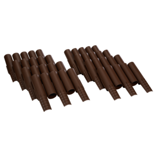 Gartenpalisade "IPAL5S" Kunststoff braun 220 cm 8-tlg.