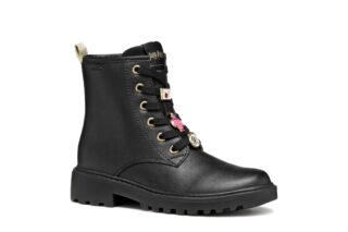 Geox Schnürboots "J CASEY GIRL Harry Potter" Stiefel, Biker Boots mit Blockabsatz