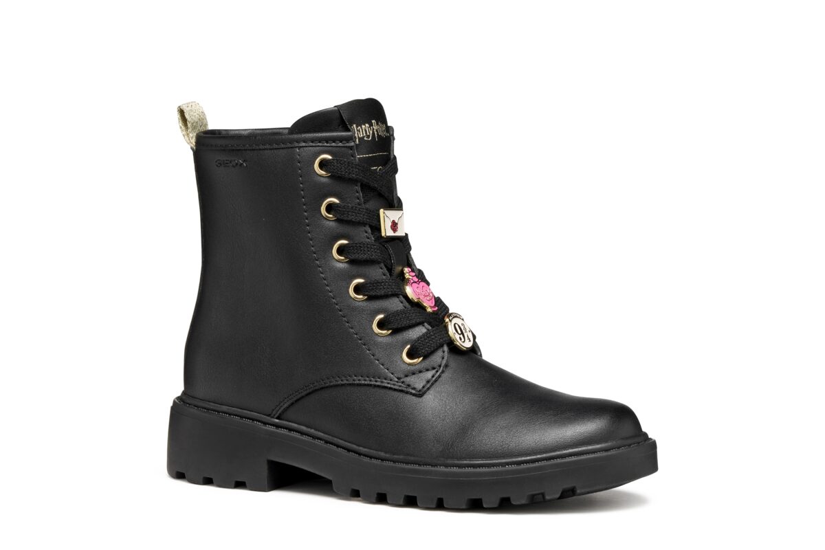 Geox Schnürboots "J CASEY GIRL Harry Potter" Stiefel, Biker Boots mit Blockabsatz