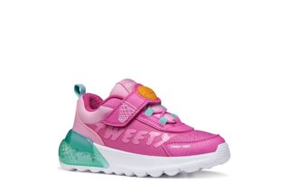 Geox Sneaker "Blinkschuh J ACTIVART ILLUMINUS" Halbschuh, Klettschuh, Blinkfunktion, Größenschablone zum Download