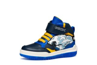 Geox Sneaker "J BUZZERLIGHT BOY Blinkschuh" Schnürboots mit cooler Blinkfunktion, Größenschablone zum Download