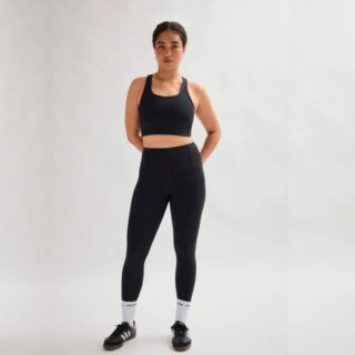 Girlfriend Collective Hochtaillierte Long-Leggings XS – Schwarz, Bequem & Stylisch für Laufen & Training