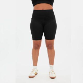 Girlfriend Collective Pocket High-Rise Bike Shorts Damen, Schwarz, Größe S – Perfekt für Training und Entspannung
