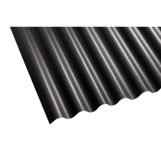 Gutta Shelltec-Wellplatte 'Sinus 95/34' schwarz 200 x 95 x 0,4 cm
