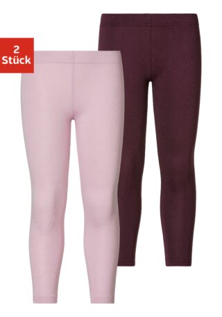 H.I.S Leggings "Mädchen" Basic im Doppelpack