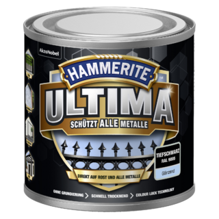 Hammerite Metallschutzlack 'RAL 9005' tiefschwarz glänzend 250 ml