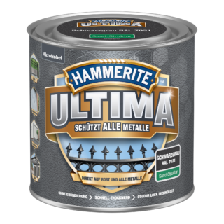 Hammerite Metallschutzlack 'Ultima Sand-Struktur' schwarzgrau RAL 7021 250 ml