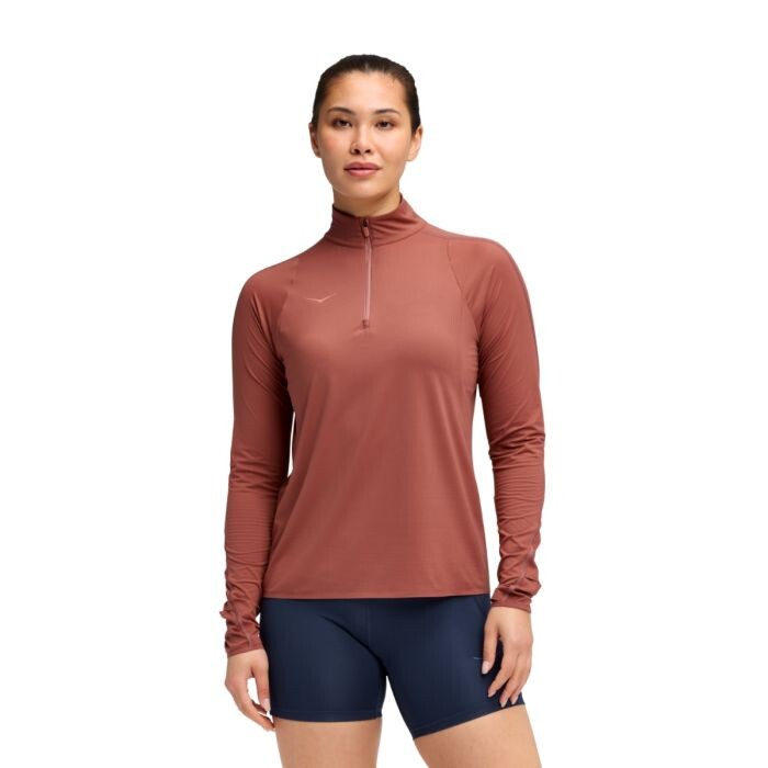 HOKA GlideTech Quarter Zip Gr. XS Rot Damen
