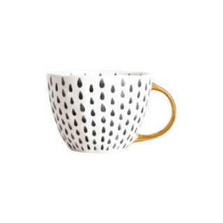 Homla SIDI Black Teardrops Becher, 480 ml