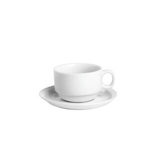 Homla VIENNA White Tasse mit Untertasse, 230 ml