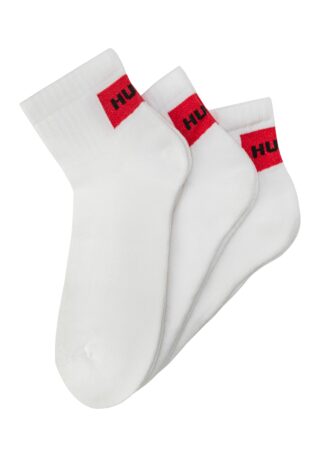 HUGO Underwear Freizeitsocken Packung, 3er, 3 Paar tlg. mit kontrastfarbenem HUGO Logo