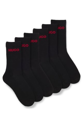 HUGO Underwear Socken "6P QS RIB LOGO CC" Packung, 6er Pack, 6 Paar tlg. mit eingestricktem HUGO Logo