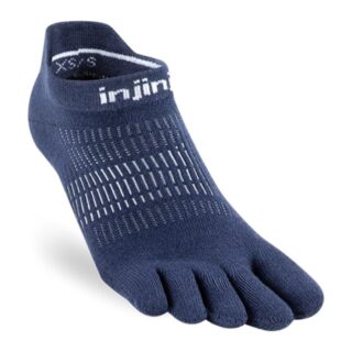 Injinji Run Light Weight No-Show Socken M/L 40½-44½ Blau für optimalen Komfort beim Laufen und Training