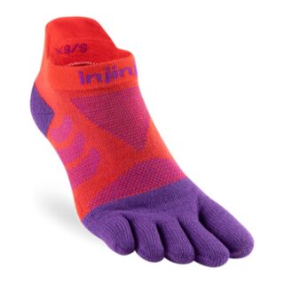 Injinji Ultra Run No-Show Socken Damen Gr. XS/S 35-40 - Rot, ideal für lange Läufe