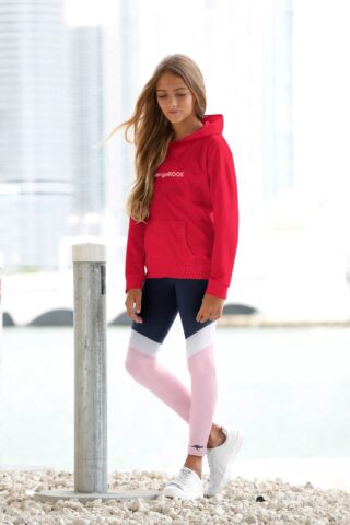 KangaROOS Kapuzensweatshirt "Hoodie mit Logoprint", Langarm, bedruckt, aus Sweatware mit Baumwolle, mit Kängurutasche