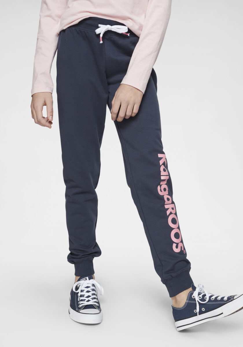 KangaROOS Sweathose mit Glitzerdruck am Bein