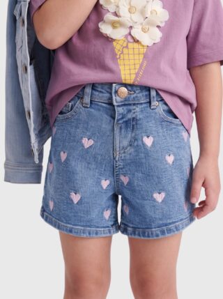 KIDS ONLY Jeansshorts "KMGJUICY HEART EMB SHORTS DNM"