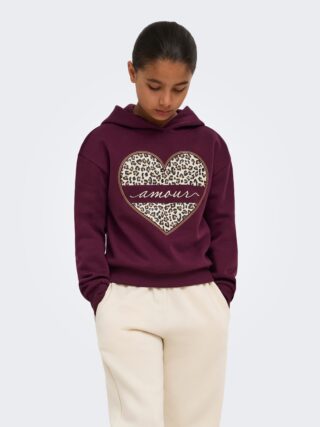 KIDS ONLY Kapuzensweatshirt "KOGCOOPER LIFE HEART LS HOODIE SWT NOOS"
