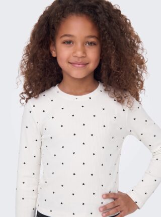 KIDS ONLY Langarmshirt "KOGBELLA LIFE AOP L/S TOP JRS NOOS" Baumwollmischung, figurbetont