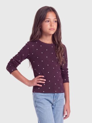 KIDS ONLY Langarmshirt "KOGBELLA LIFE AOP L/S TOP JRS NOOS" Baumwollmischung, figurbetont