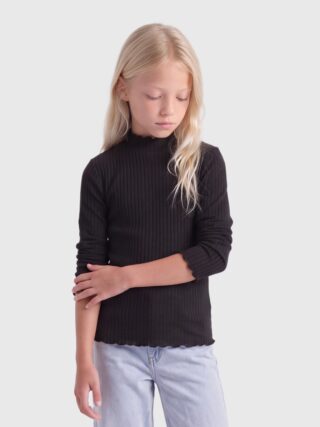 KIDS ONLY Langarmshirt "KOGFRANSISKA SCHOOL LS HI-NCK TOP JRS" Viskosemischung