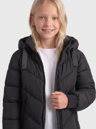 KIDS ONLY Steppjacke "KOGSKYLAR HOOD JACKET VD OTW" mit Kapuze Langjacke mit abnehmbarer Kapuze