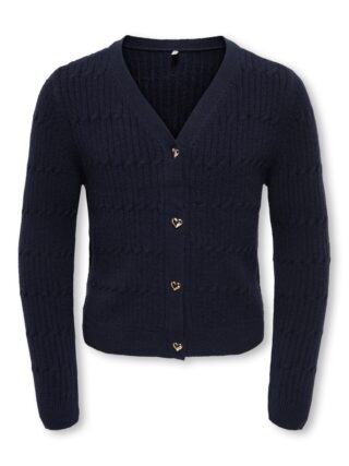 KIDS ONLY Strickjacke "KOGKATIA LS CABLE V-NECK CARDI KNT" Materialmix, regular fit
