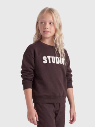 KIDS ONLY Sweatshirt "KOGSWEAT LS CREW OVZ STAT SWT NOOS", Baumwollmischung, loose fit