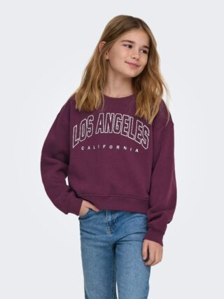 KIDS ONLY Sweatshirt "KOGSWEAT LS CREW OVZ STAT SWT NOOS", Baumwollmischung, loose fit